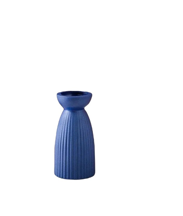 фото Ваза керамическая "тиффани", настольная, синяя, 21 см керамика ручной работы