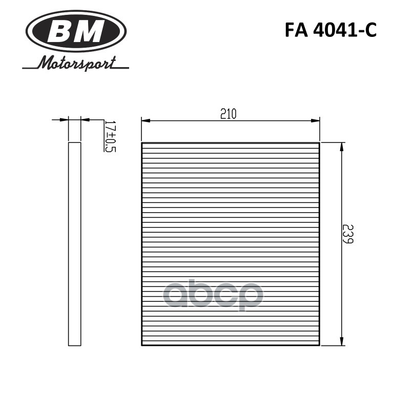 Фильтр Салона Bm Fa 4041-C BM-Motorsport арт. FA 4041-C