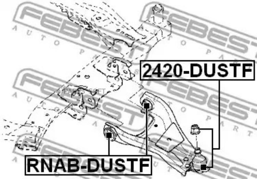 

FEBEST С-б.пер.ниж.рычага RENAULT DUSTER 2011- FEBEST RNAB-DUSTF