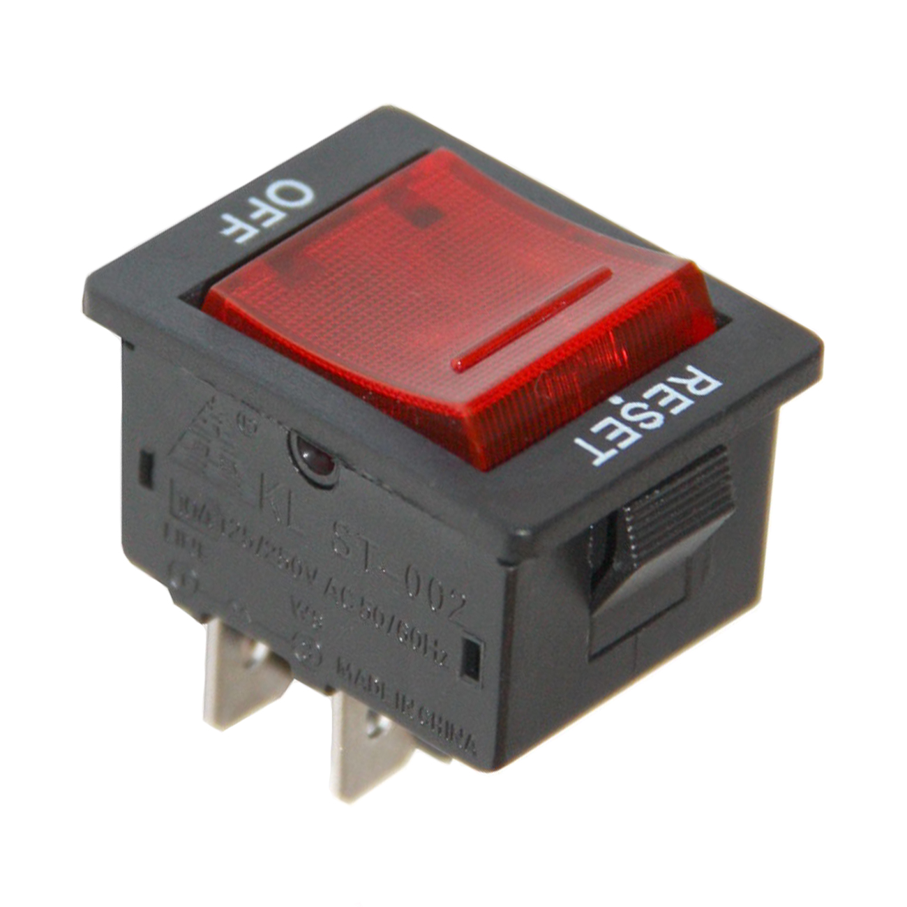 Выключатель-автомат Rexant RESET-OFF красный с подсветкой (250В 10А (4с)) (36-2620)