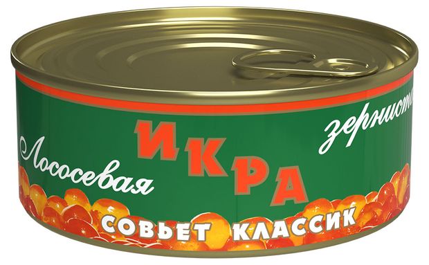

Икра горбуши красная Санта Бремор Soviet зернистая 105 г