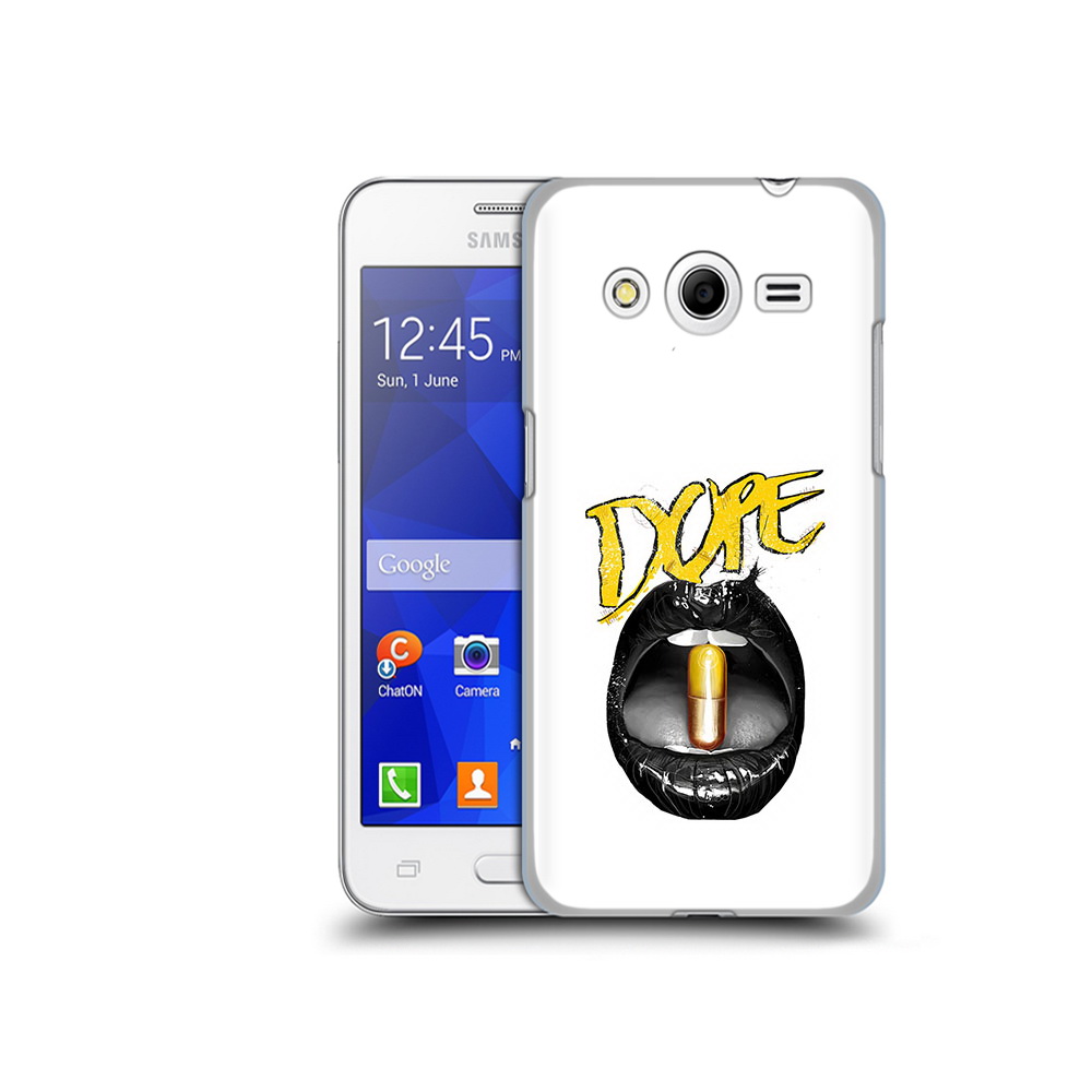 

Чехол MyPads Tocco для Samsung Galaxy Core 2 губы (PT7707.568.303), Прозрачный, Tocco