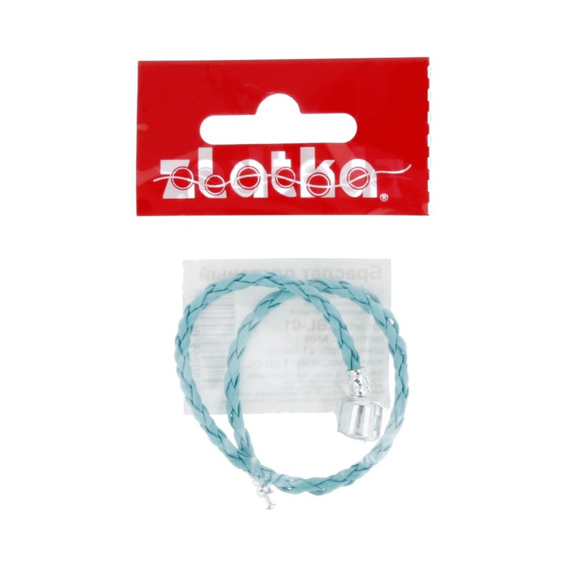 

Браслет плетеный Zlatka 21 см №08 бирюзовые, Голубой