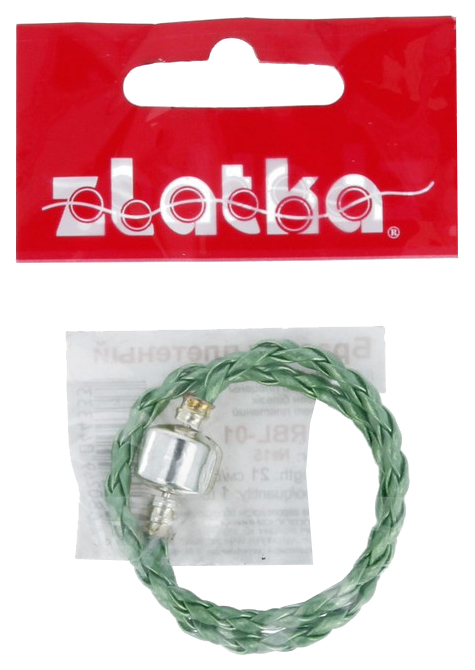 

Браслет плетеный Zlatka 21 см №15 светло-зеленый металлик