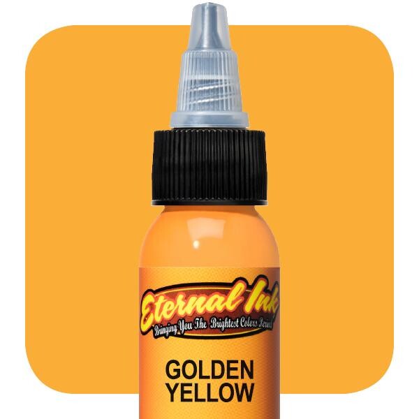 Тату краска Eternal Ink Golden Yellow 1oz 30мл стриппинг для животных show tech с деревянной ручкой очень мягкой шерсти 20 ножей