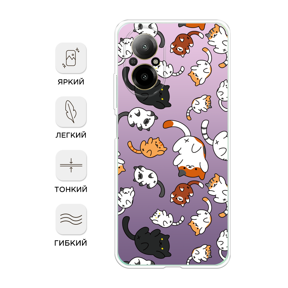

Чехол Awog на Realme C67 4G "Котопад", Фиолетовый;белый, 2515750-1