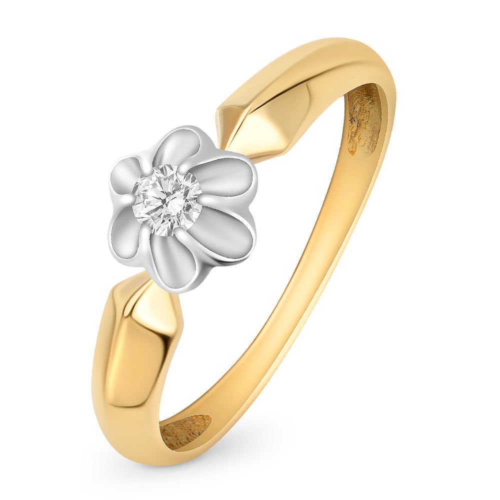 

Кольцо женское из желтого золота с бриллиантом 585Gold 101003002, р, 101003002