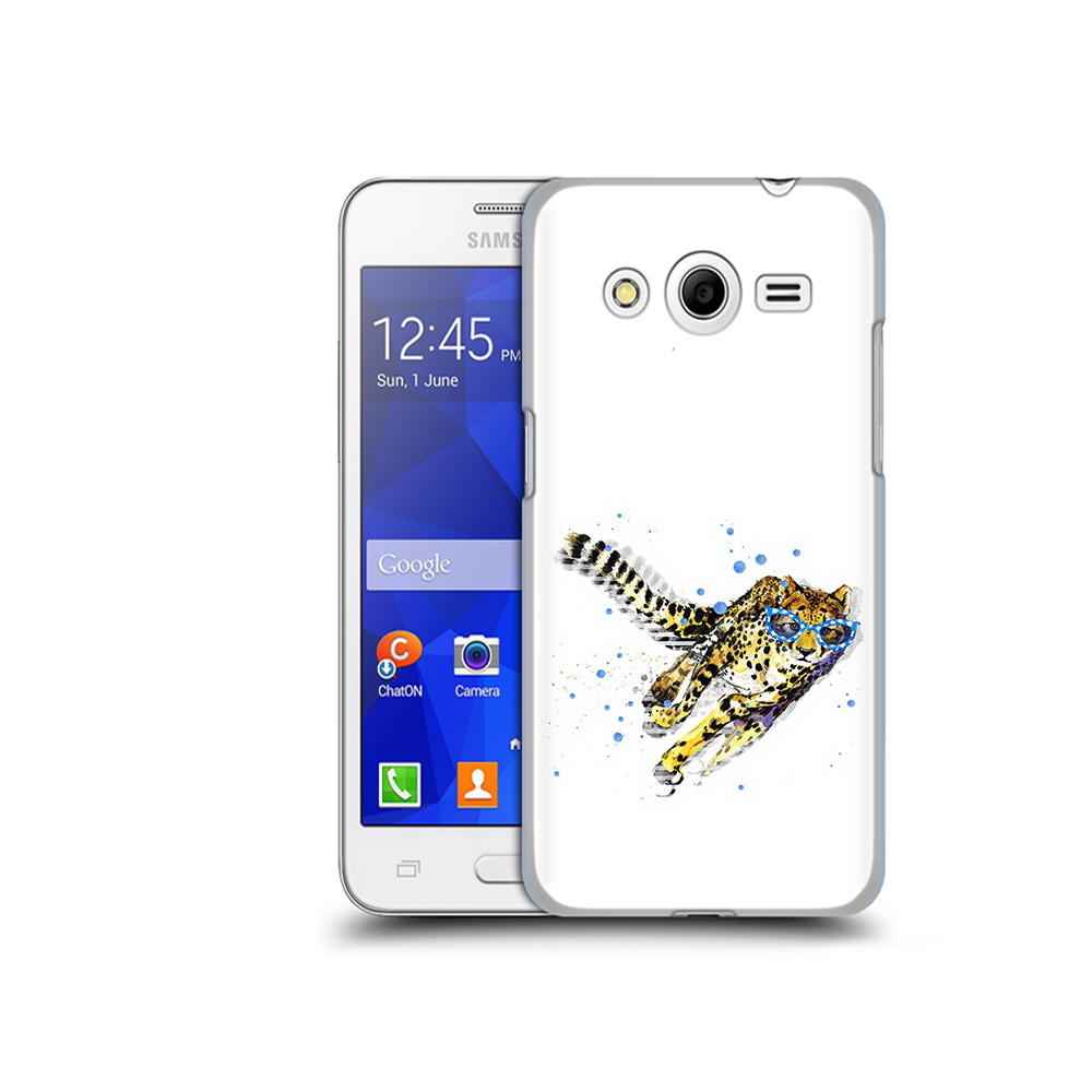 

Чехол MyPads Tocco для Samsung Galaxy Core 2 гепард в очках (PT7707.568.287), Прозрачный, Tocco