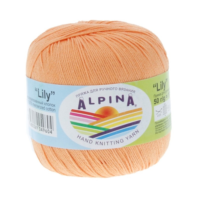 

Пряжа Alpina Lily №012 светло-оранжевый, Lily