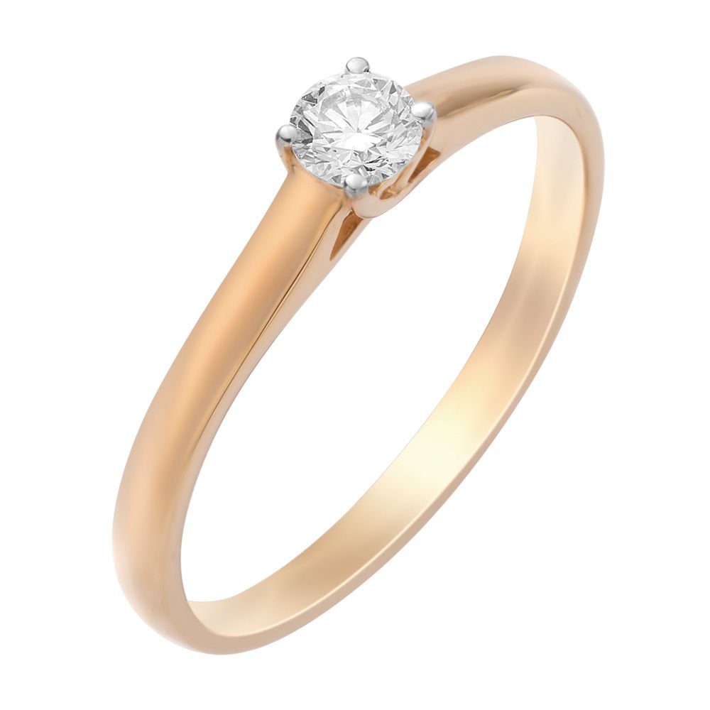 

Кольцо женское из красного золота с бриллиантом 585Gold 101001446, р. 18,5, 101001446