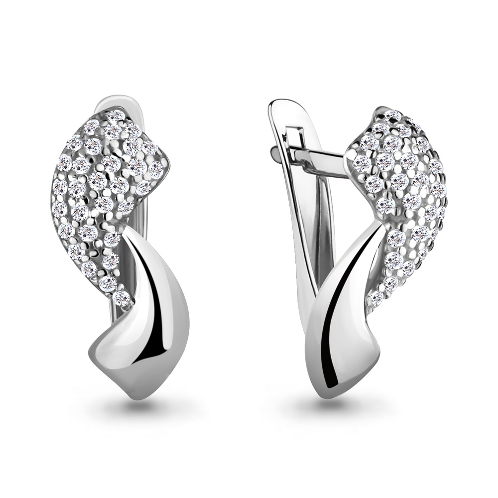 

Серьги из серебра с фианитом Aquamarine 41985А_925_р, 41985А_925_р