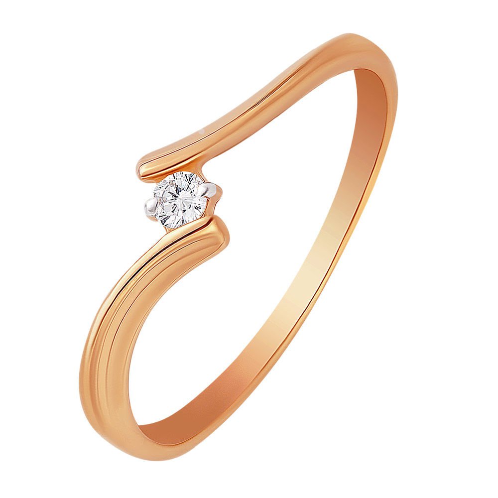 

Кольцо женское из красного золота с бриллиантом 585Gold 101001787, р. 18, 101001787