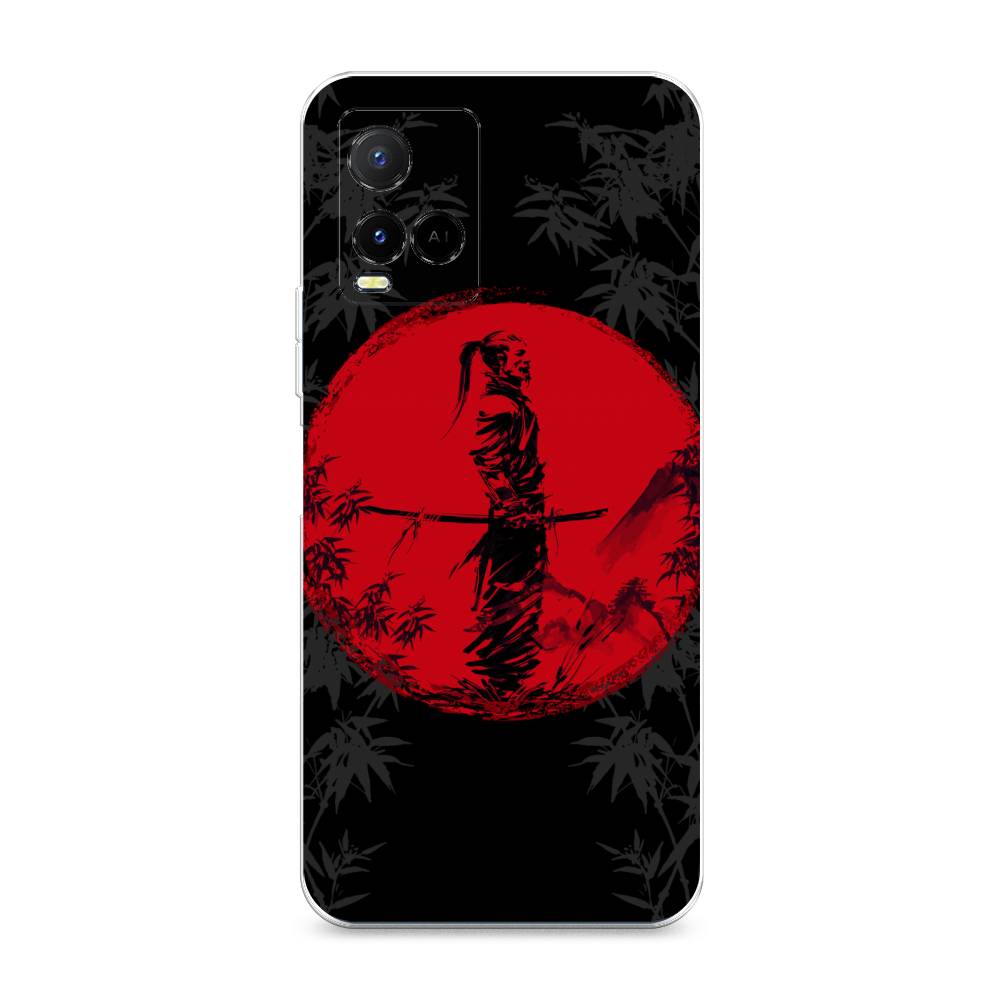 

Чехол на Vivo Y21e "Самурай на красном фоне", Черный;красный;серый, 266350-4