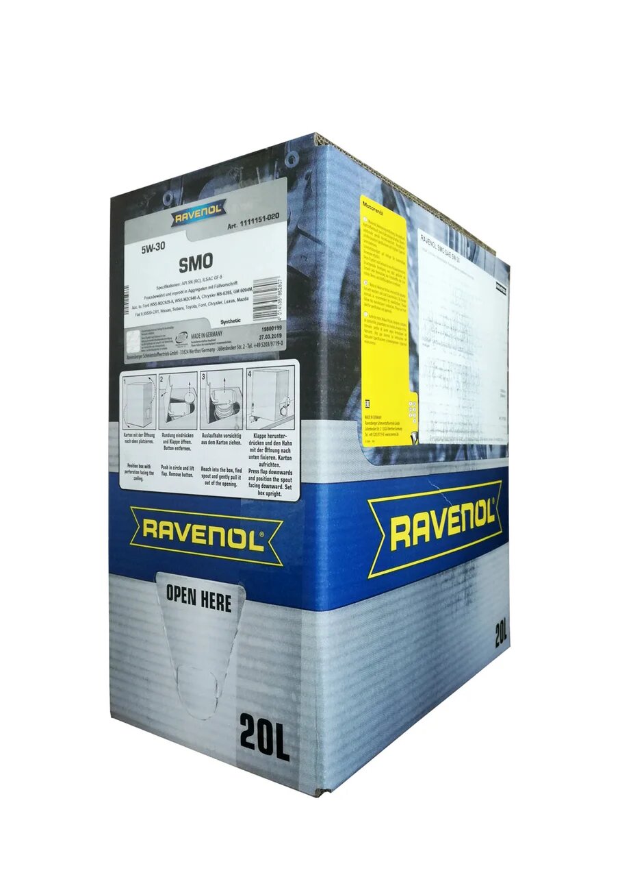 фото Моторное масло ravenol smo sae 5w-30 20л