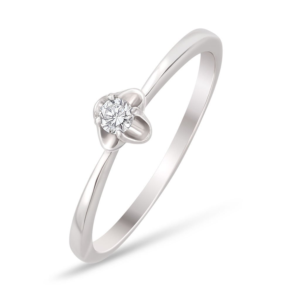 

Кольцо женское из белого золота с бриллиантом 585Gold 101001165, р, 101001165