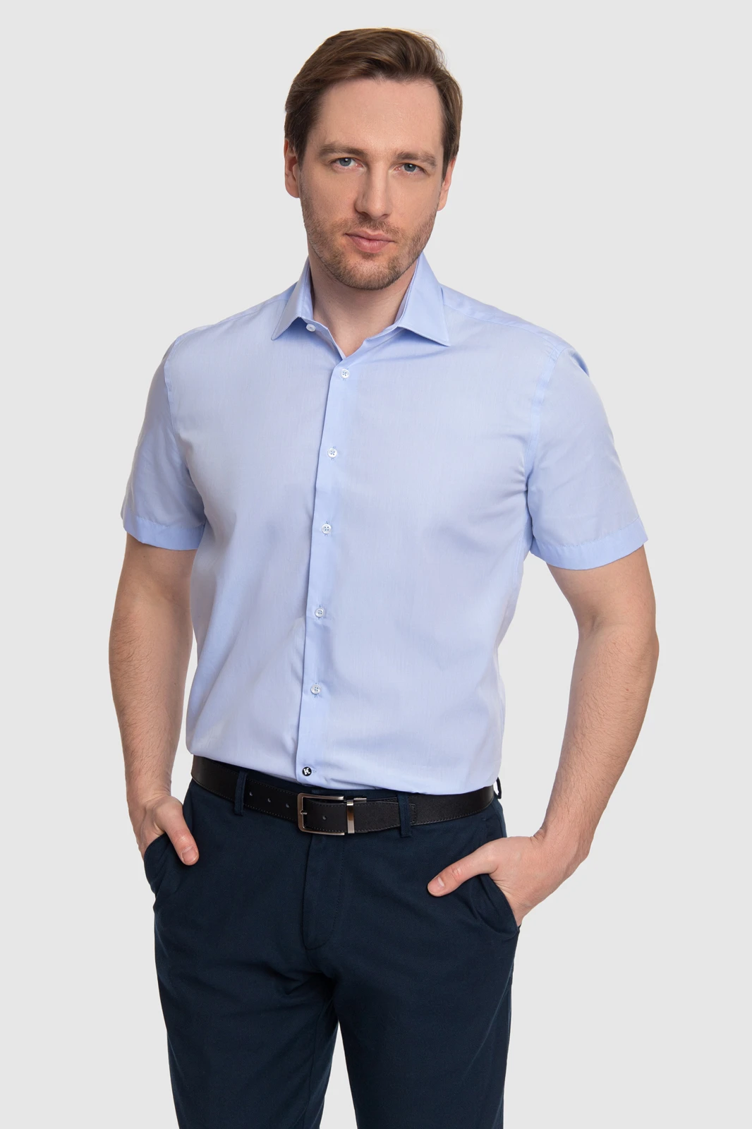 

Рубашка мужская Kanzler SBL34RSS/02 голубая 45, SBL34RSS/02