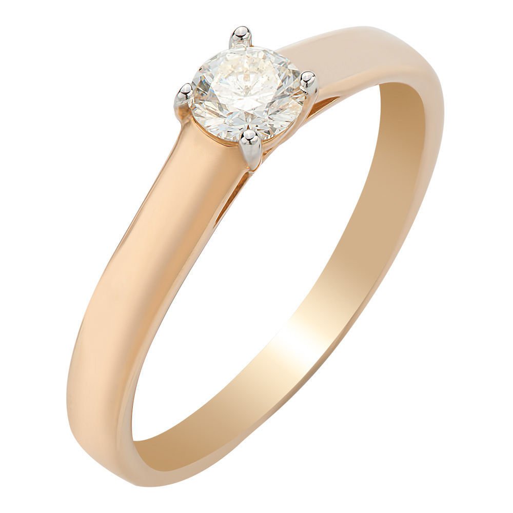

Кольцо женское из красного золота с бриллиантом 585Gold 101001455, р. 17, 101001455