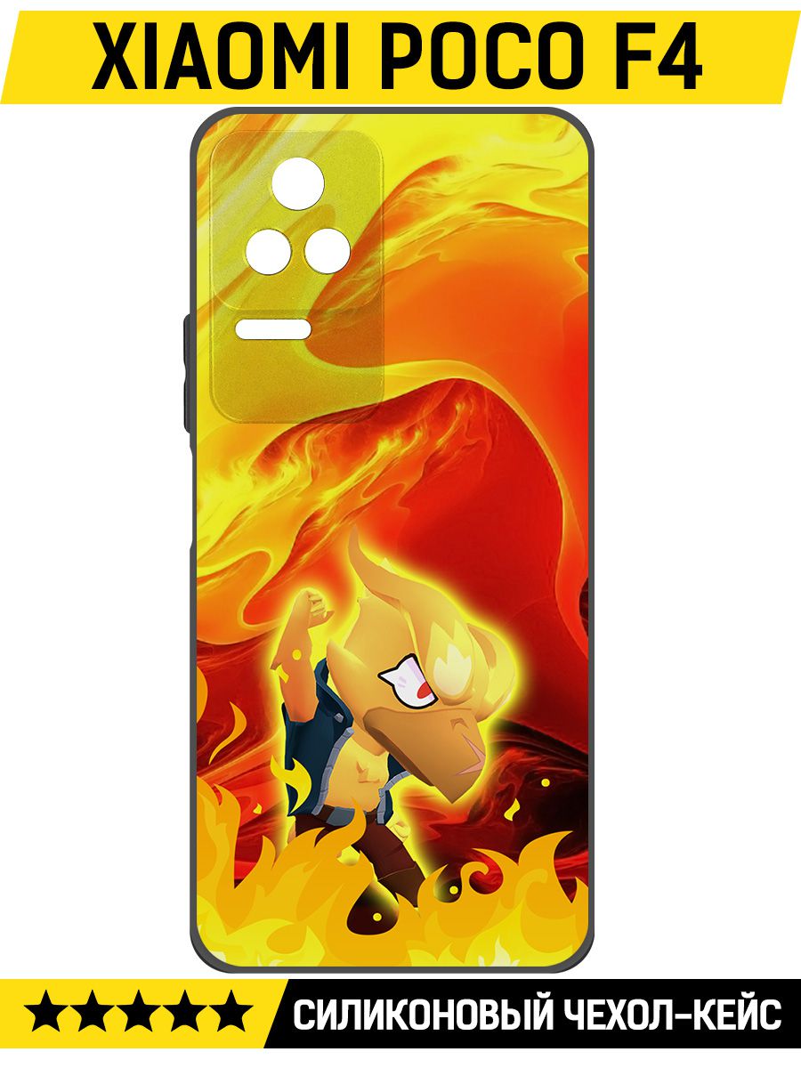 Чехол-накладка Софт Brawl Stars - Ворон-Феникс для Xiaomi Poco F4