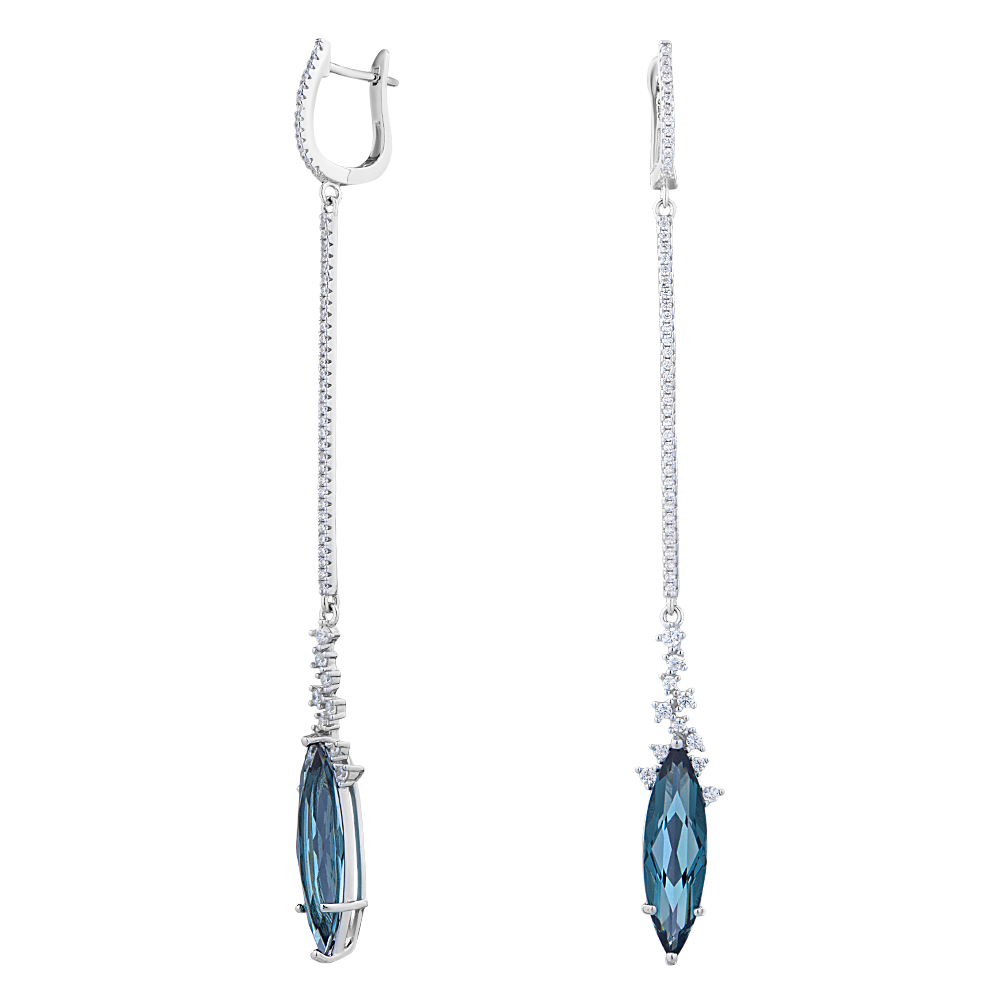 

Серьги из серебра с топазом ЮВЕЛИР КАРАТ C6501ELB, C6501ELB