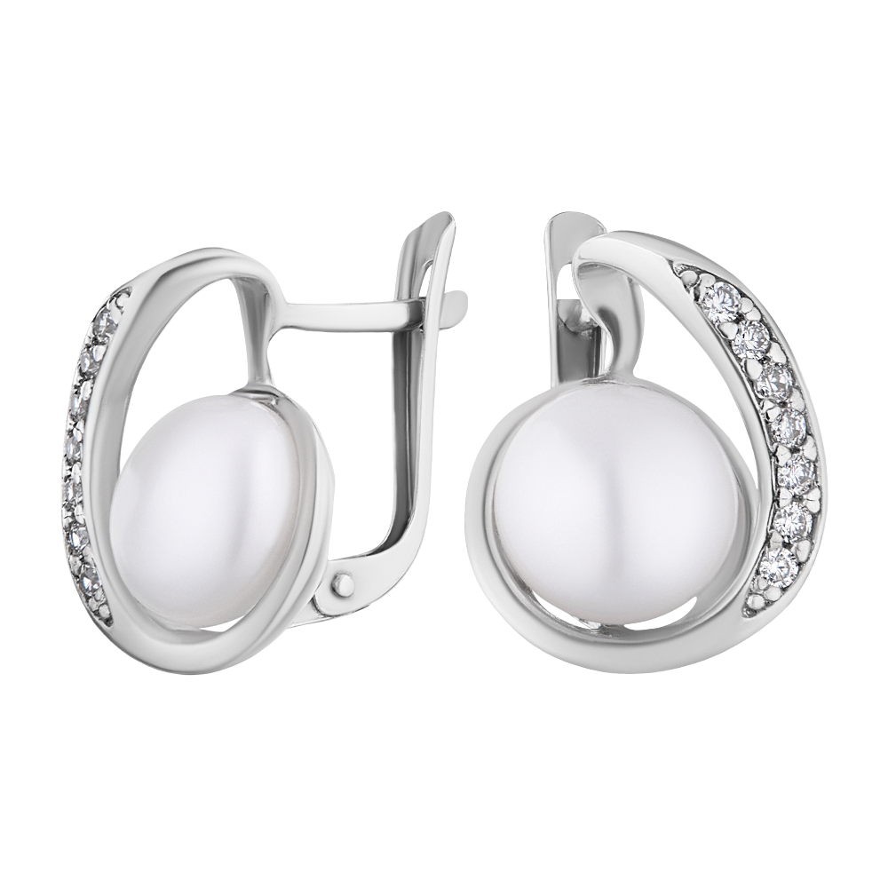 

Серьги из серебра с жемчугом ЮВЕЛИР КАРАТ 2126766/9-9,0, 2126766/9-9,0
