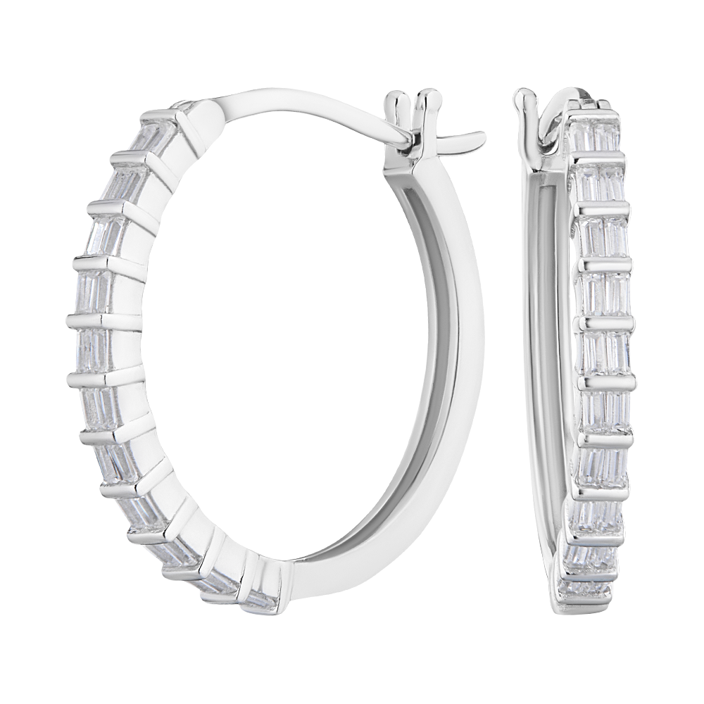 

Серьги конго из серебра с фианитом ЮВЕЛИР КАРАТ E31702-BW, E31702-BW