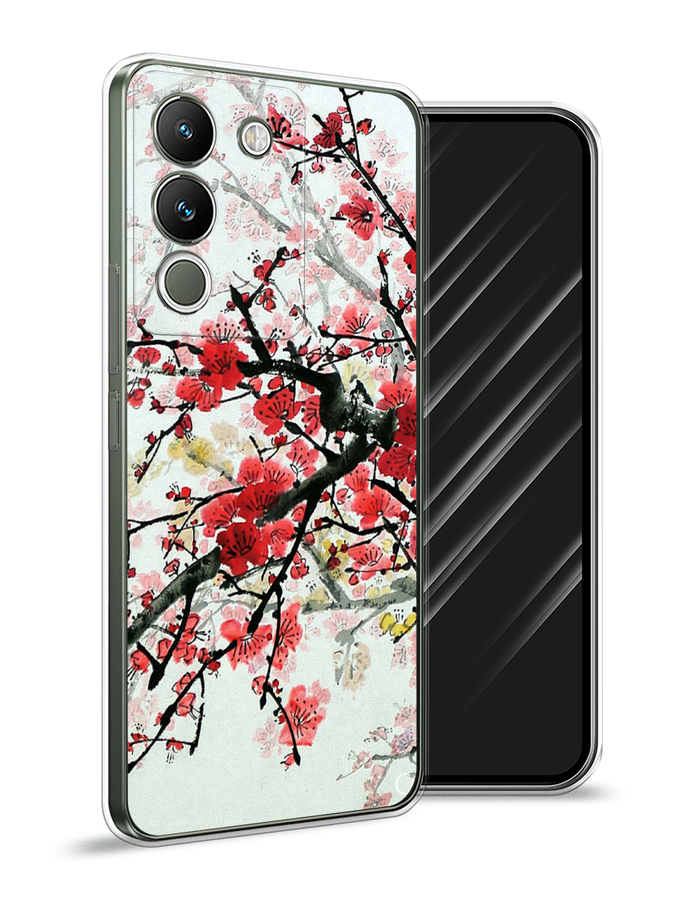 

Чехол Awog на Vivo V29e 5G "Сакура", Розовый;черный, 269650-1