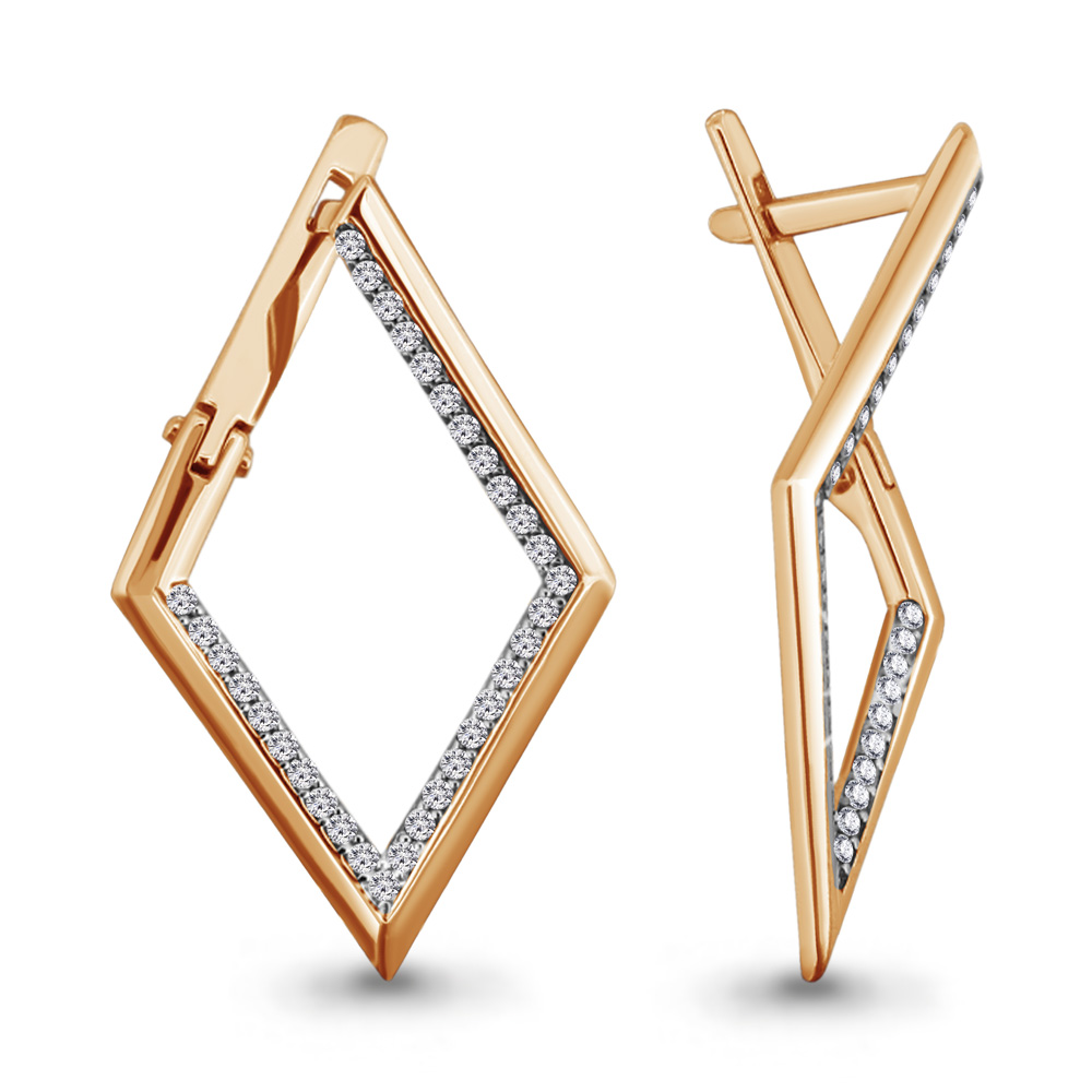 

Серьги из серебра с фианитом Aquamarine 41723А_925_з, 41723А_925_з