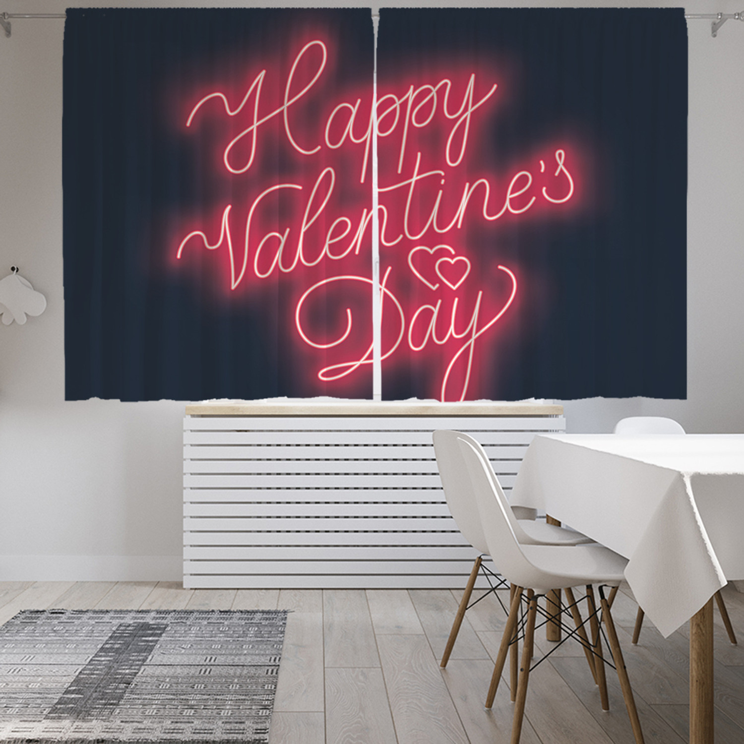 

Шторы фотошторы короткие JoyArty "Valentine's Day" 145х180 2 полотна сатен, Valentine's Day