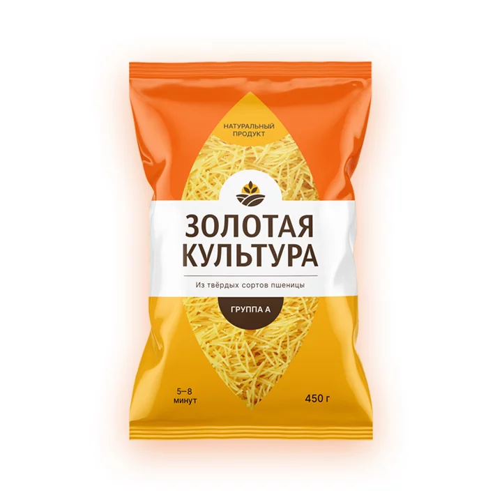 

Макаронные изделия Золотая Культура Встречи на кухне Вермишель 450 г