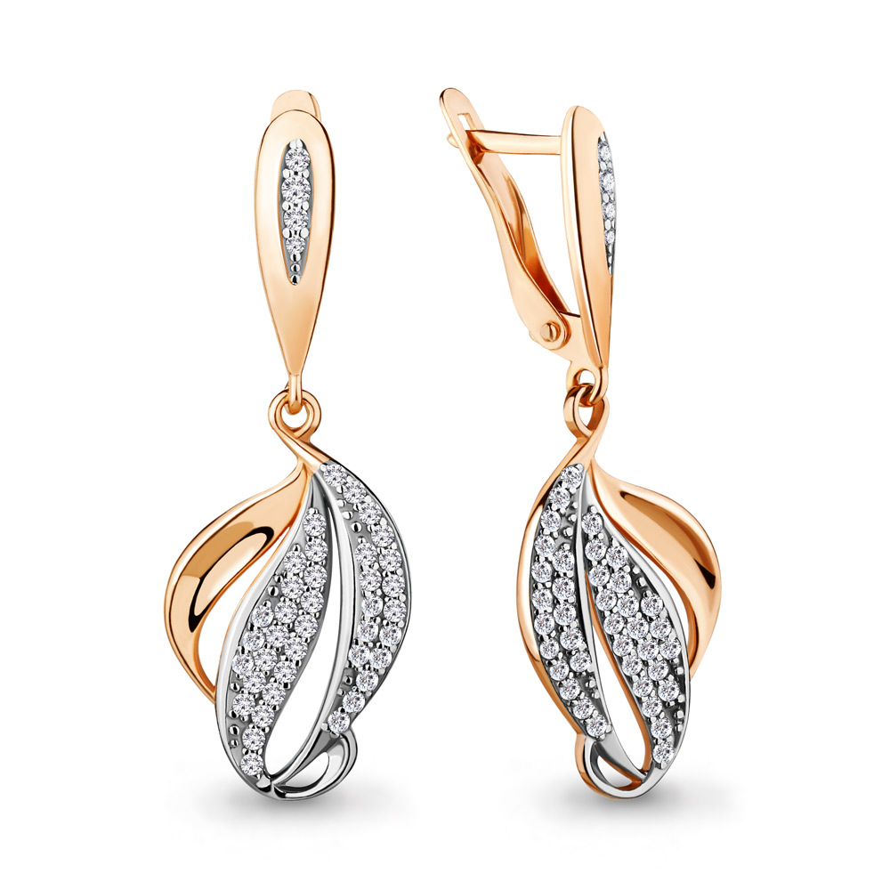 

Серьги из серебра с фианитом Aquamarine 41633А_925_з, 41633А_925_з