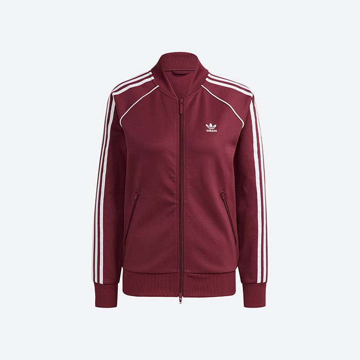 Олимпийка женская Adidas Primeblue SST Track Jacket H34594 бордовая 28 DE 1697₽