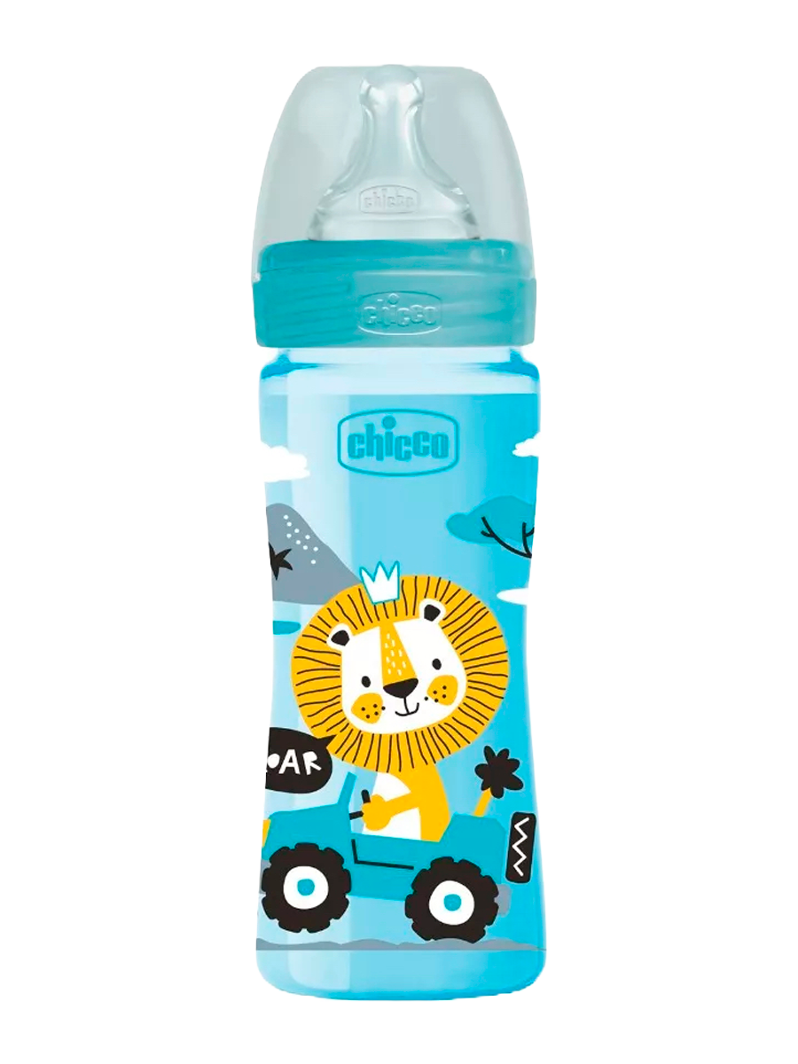 

Детская бутылочка Chicco Well-Being Boy 2 мес 250 мл, Голубой, Well-Being Boy
