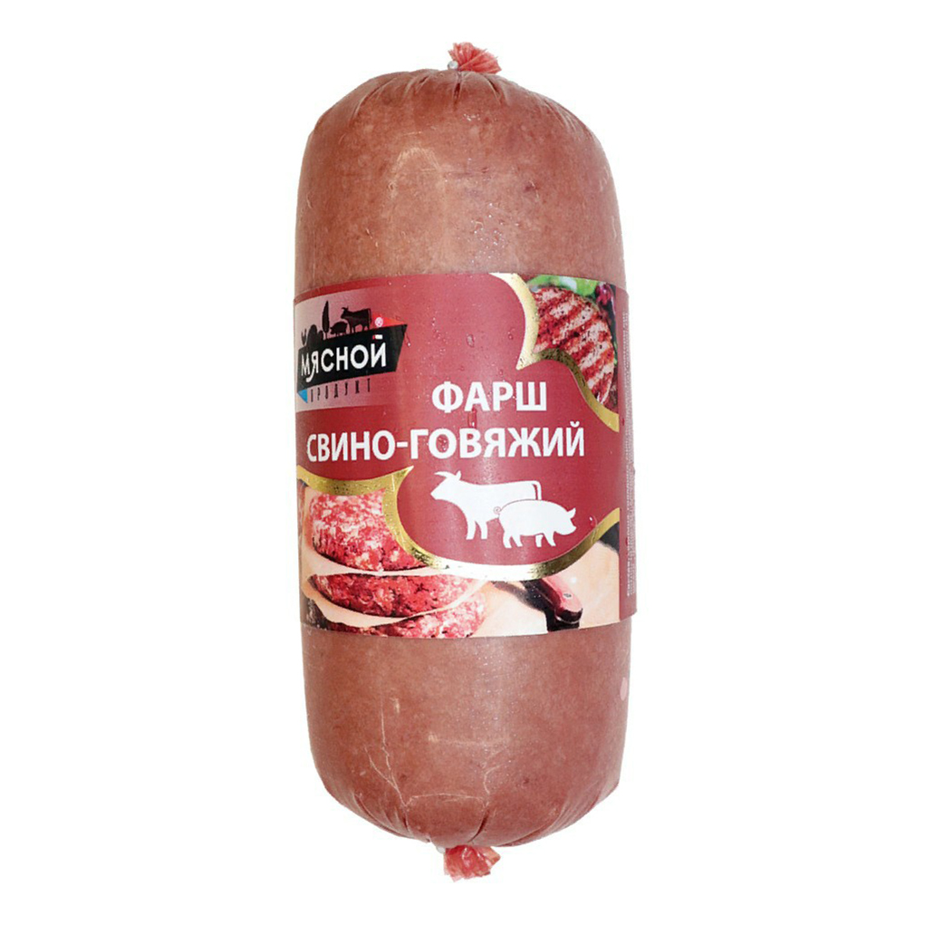 

Фарш свино-говяжий Мясной продукт замороженный 500 г