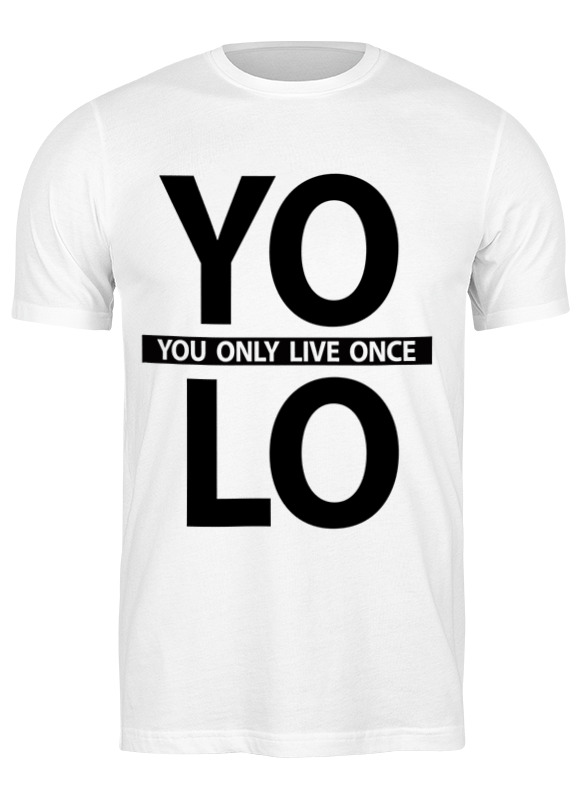 Футболка мужская Printio Yolo (you only live once) 657731 белая XL