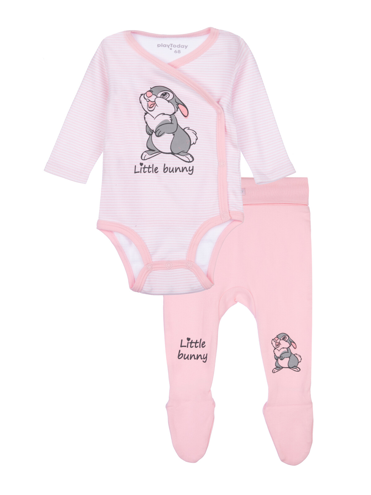 Комплект одежды PlayToday 12349070, цвет светло-розовый, белый, размер 62