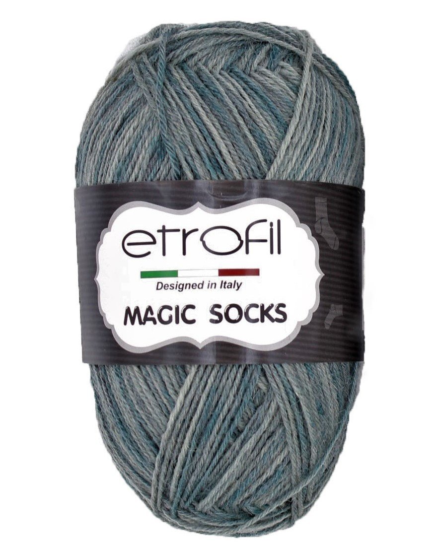 

Пряжа ETROFIL ADGPSWX7_6aaae5 Magic Socks Kit petrol green mix, Magic Socks Kit