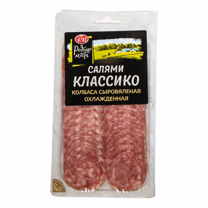 фото Колбаса сыровяленая родные места салями классико нарезка 70 г