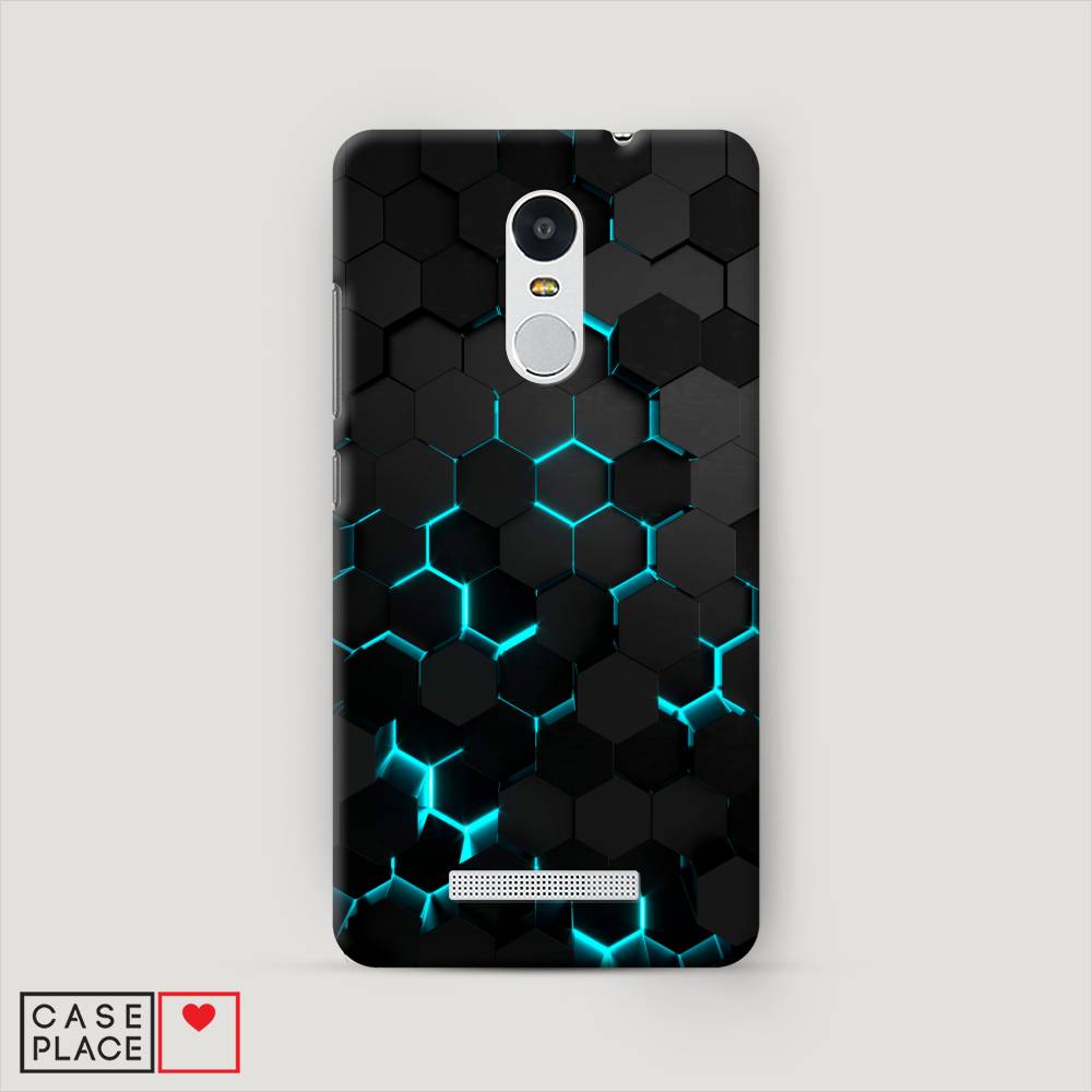 

Пластиковый чехол "Соты бирюзовые" на Xiaomi Redmi Note 3