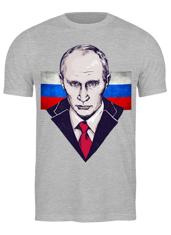 

Футболка мужская Printio Putin 656520 серая XL, Серый, Putin 656520