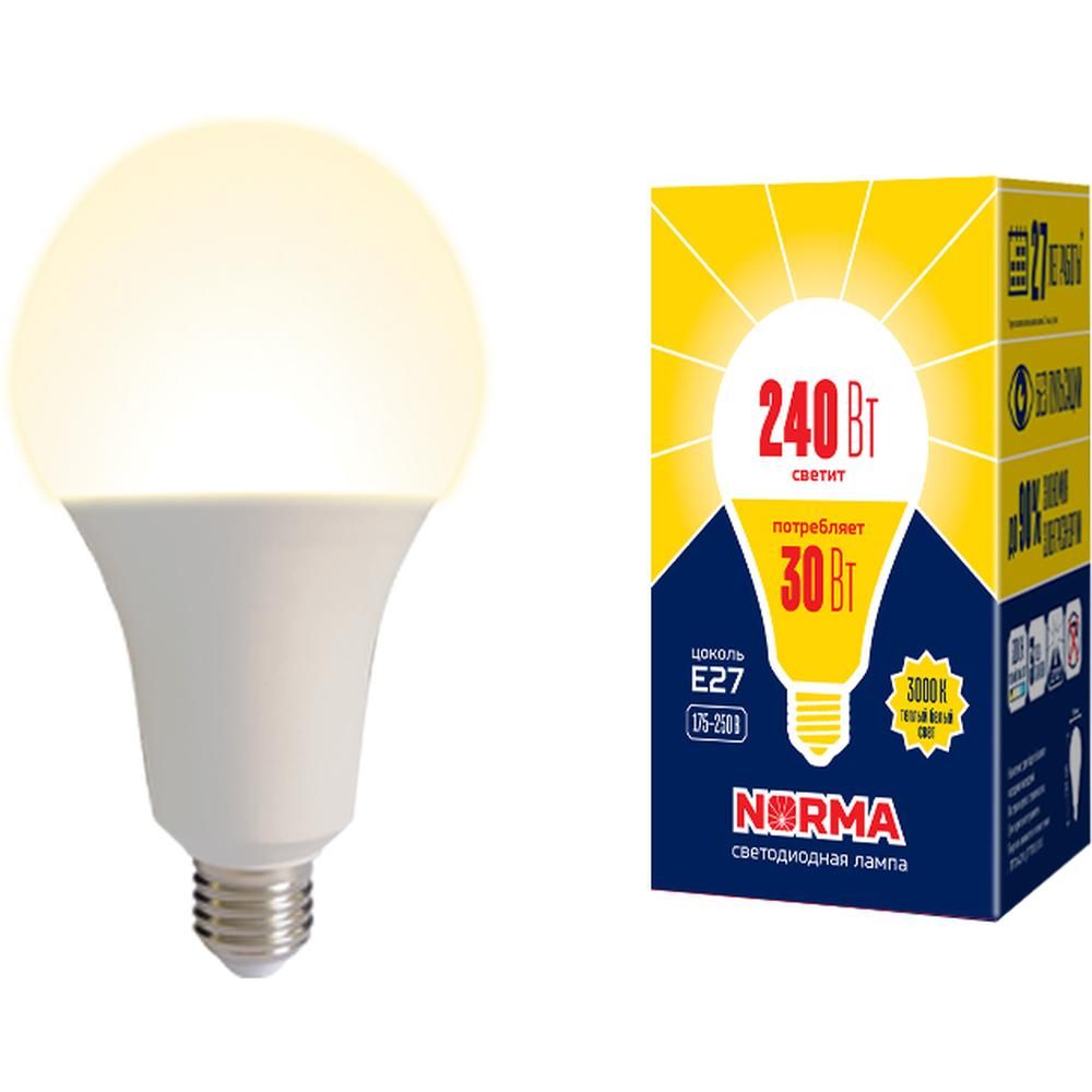 фото Светодиодная лампа volpe norma led-a95-30w/3000k/e27/fr/nr ul-00005604