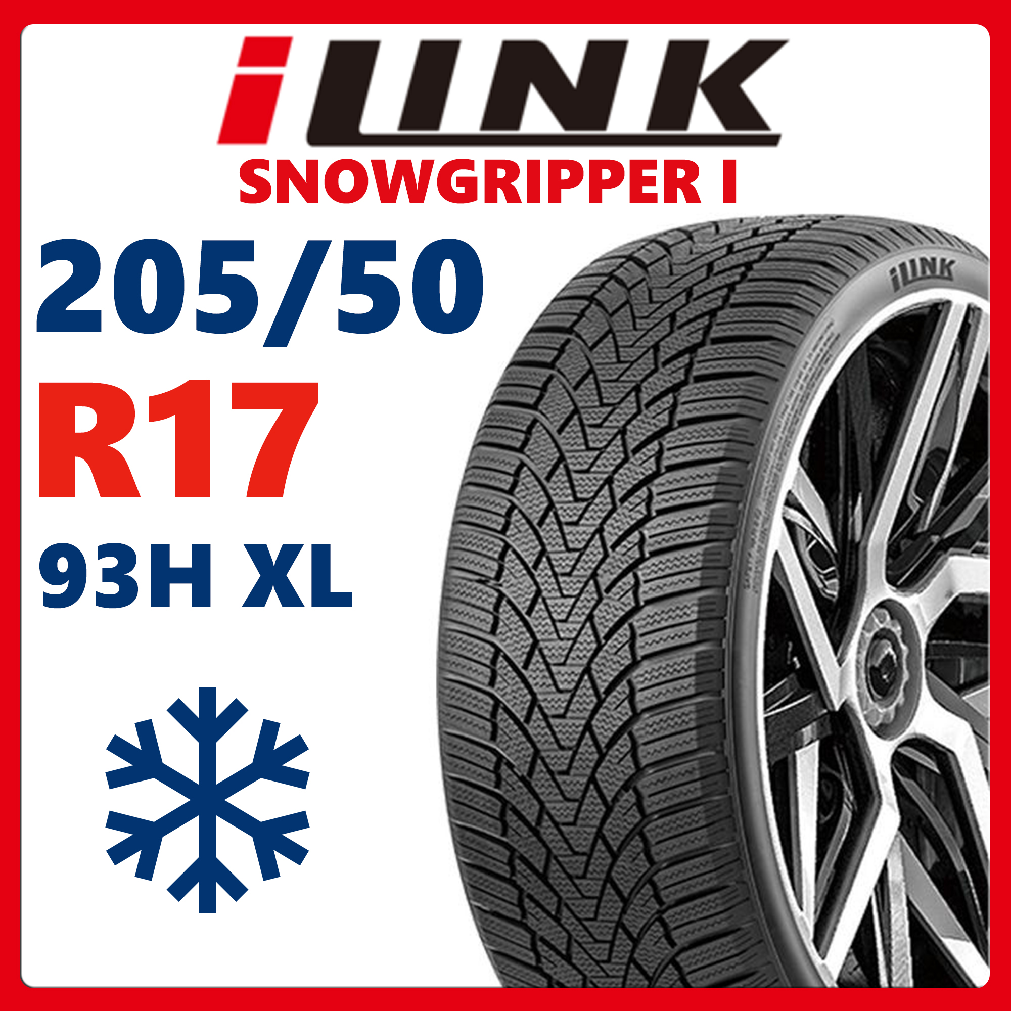 

Шины зимние iLink SNOWGRIPPER I 205/50R17 93H XL, SNOWGRIPPER I