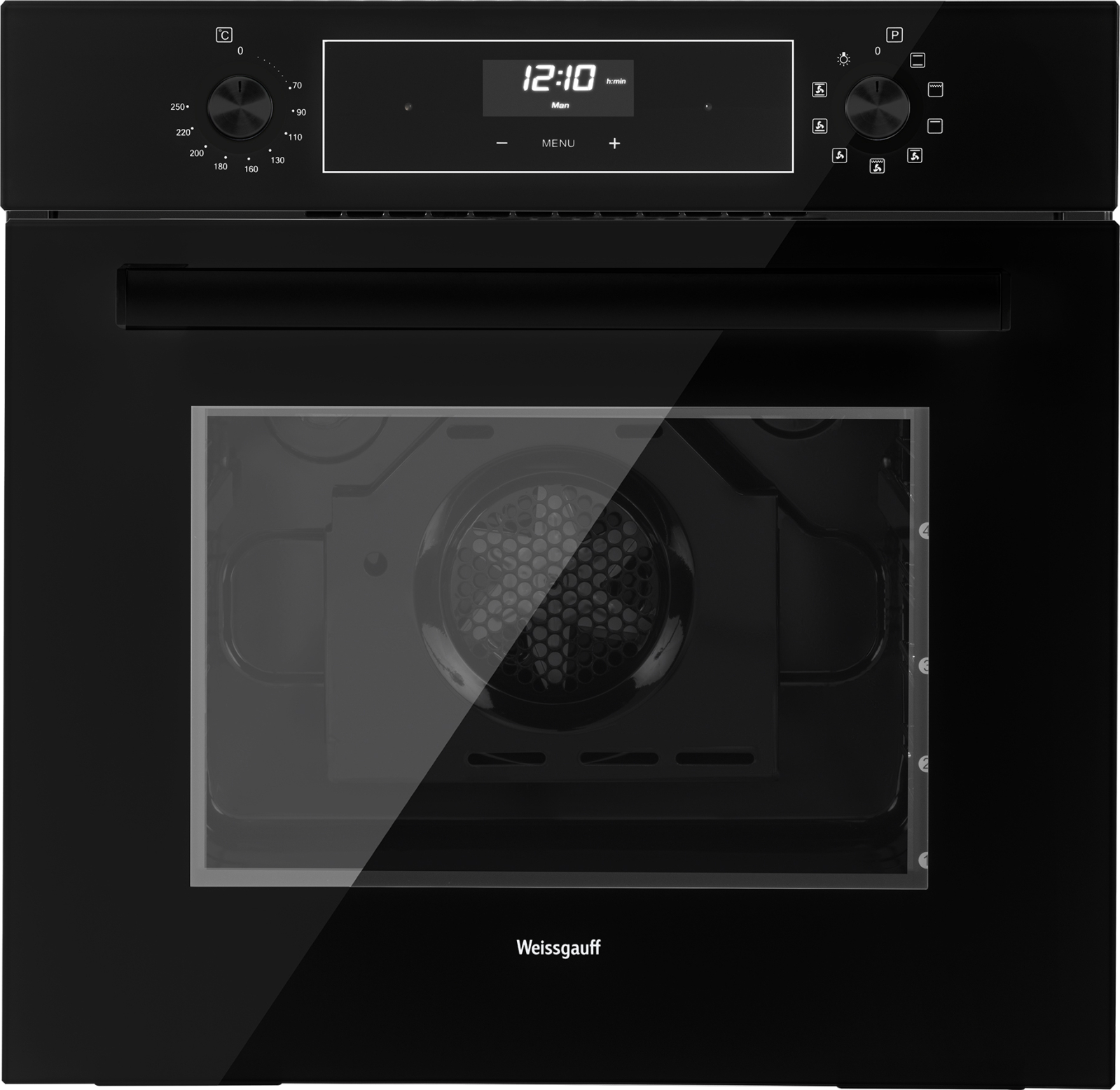 Встраиваемый электрический духовой шкаф Weissgauff EOV 291 PDB Black Edition черный встраиваемая микроволновая печь weissgauff hmt 206 black