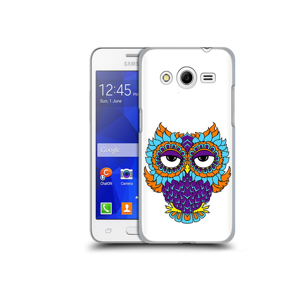 

Чехол MyPads Tocco для Samsung Galaxy Core 2 Цветная сова (PT7707.568.198), Прозрачный, Tocco