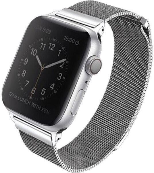 фото Ремешок uniq dante strap steel для apple watch 38/40 мм, серебристый (40mm-dansil)