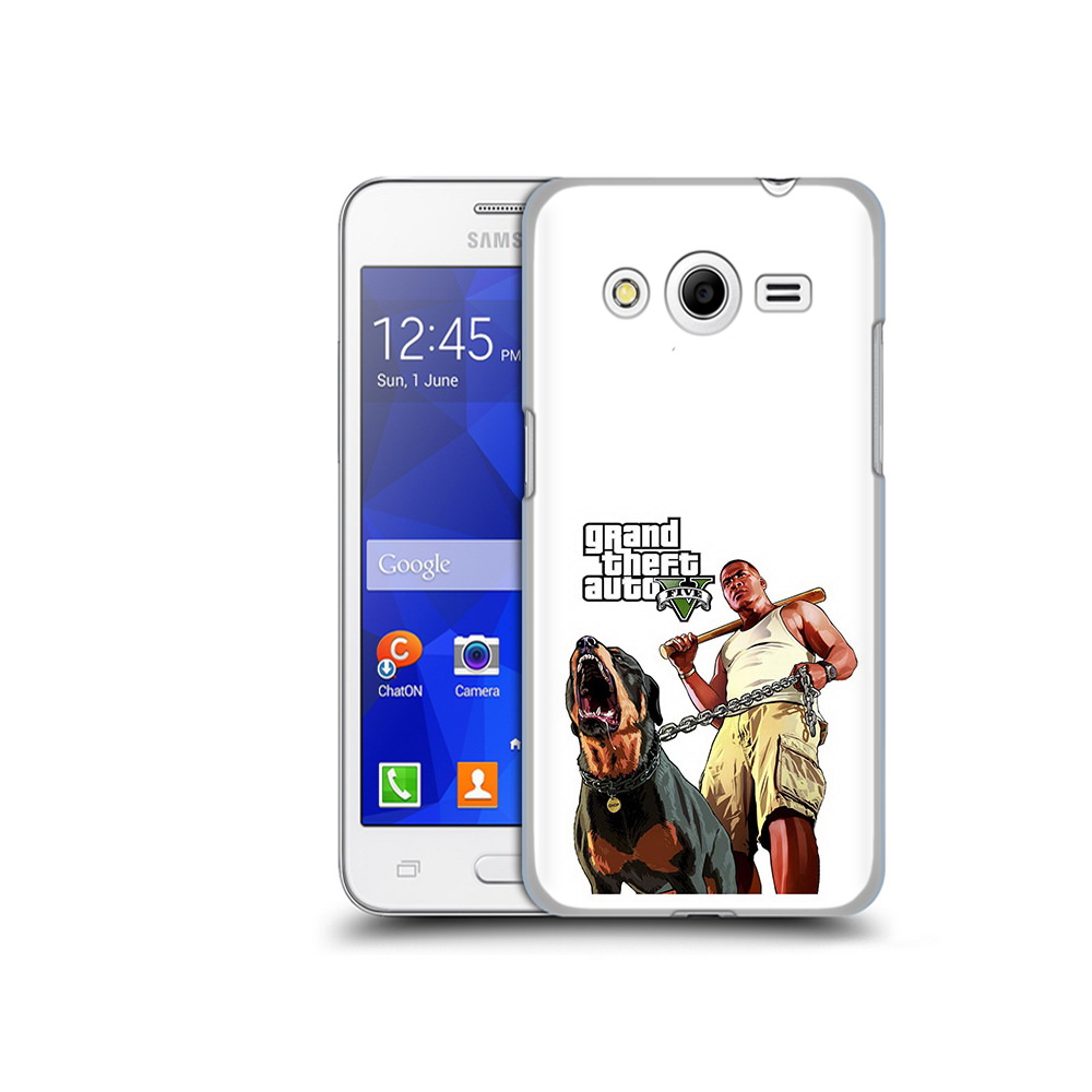 

Чехол MyPads Tocco для Samsung Galaxy Core 2 GTA грозная собака (PT7707.568.18), Прозрачный, Tocco