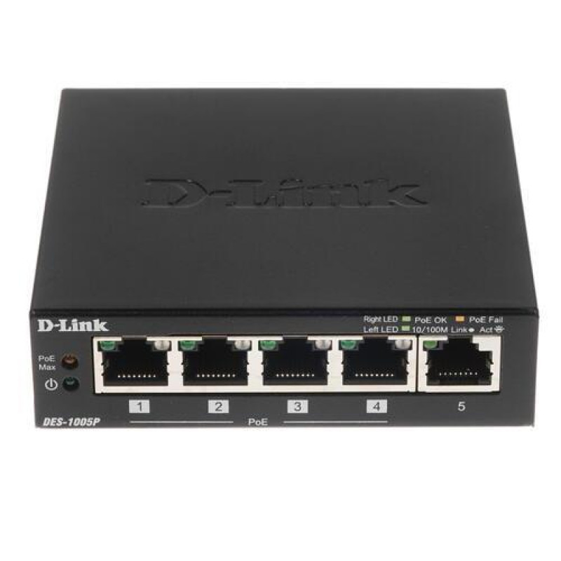 Коммутатор D-Link DGS-1005P/B1A1 черный