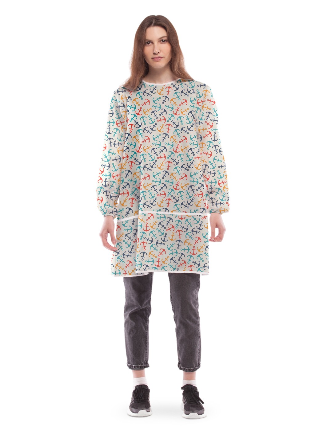 Фартук для творчества JoyArty Безумие с якорями р.48-50 apte_11063