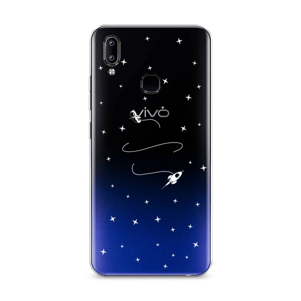 

Чехол на Vivo Y93 "Полет вокруг луны", Белый;серый;черный, 263950-2