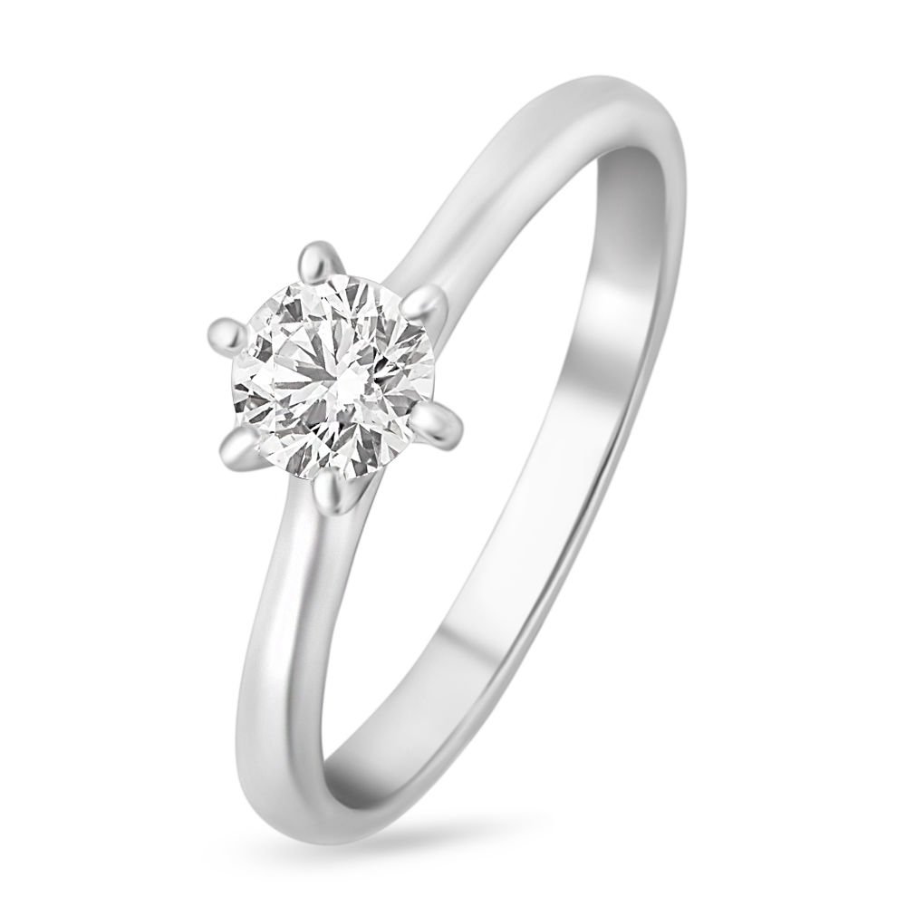 

Кольцо женское из белого золота с бриллиантом 585Gold 101001808, р, 101001808