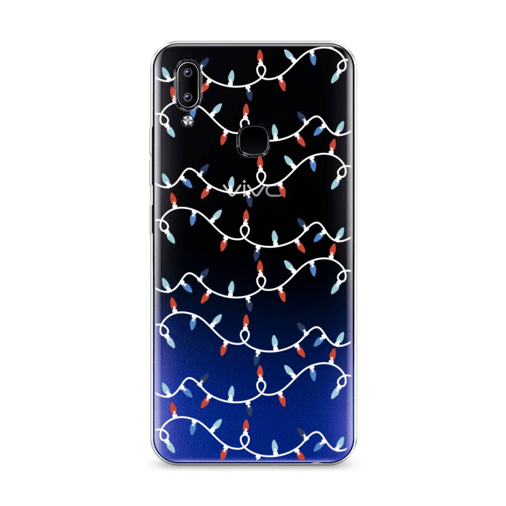 

Чехол на Vivo Y93 "Разноцветная гирлянда", Белый;красный;синий, 263950-5